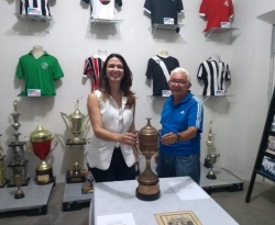 Presidente da FPF visita instalações do Museu e conhece acervo sobre Atlético de Cajazeiras