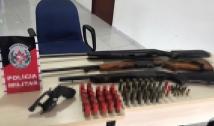 Polícia prende suspeito com quatro armas e mais de 60 munições no Sertão