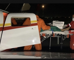Idosa sofre infarto no Alto Sertão e é transferida para o Metropolitano em primeira missão do Resgate Aeromédico