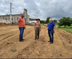 Iniciados os trabalhos para construção de praça na comunidade rural São Vicente, em Sousa 