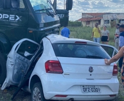 Colisão entre caminhão e carro deixa dois mortos em São Mamede