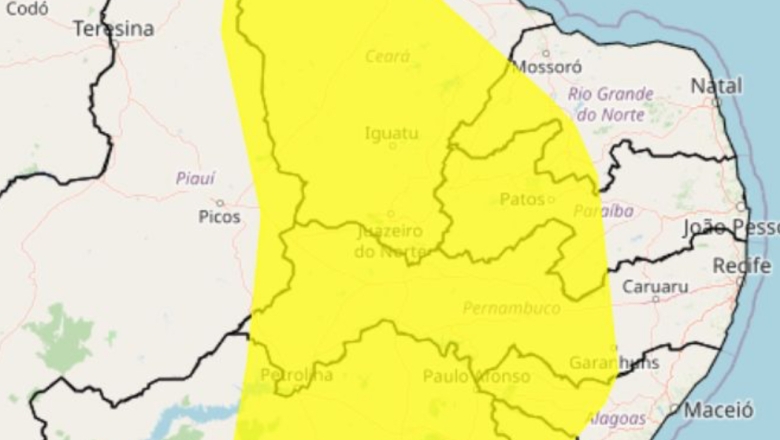 Inmet emite alerta de perigo potencial de baixo umidade para diversas cidades do Sertão da Paraíba