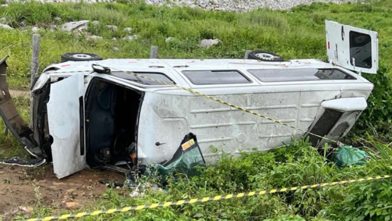 Acidente com Van na PB-400 deixa um morto e seis feridos entre São José de Piranhas e Cajazeiras