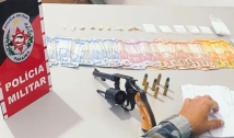 Polícia Militar prende suspeito por porte ilegal de arma de fogo e tráfico de entorpecentes em Patos