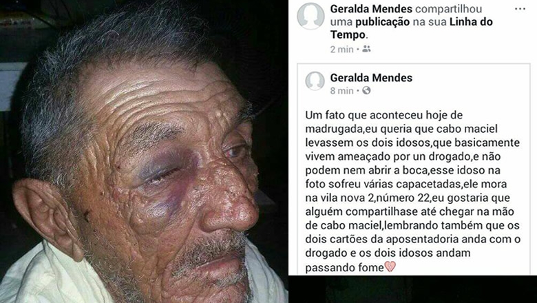 Mulher usa Facebook e denuncia agressões de drogado contra idosos em bairro de Cajazeiras