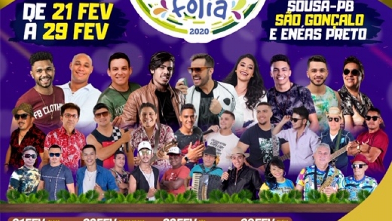 Carnaval de Sousa é anunciado oficialmente com programação de 21 á 29 de fevereiro; confira