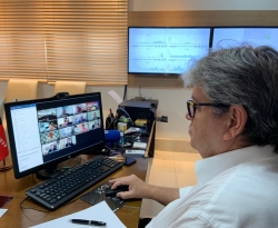 Em videoconferência com o ministro da Saúde, João Azevêdo solicita leitos de UTIs e registro de respiradores fabricados pela UEPB