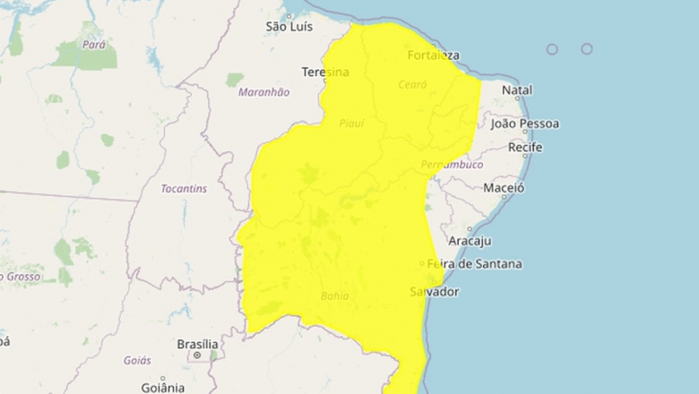 Inmet alerta chuvas intensas para 95 municípios do Cariri, Seridó e Sertão da Paraíba