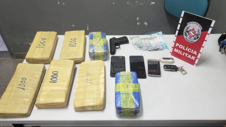 Polícia apreende 7 kg de cocaína e prende dois suspeitos de tráfico na PB