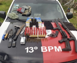 Vale do Piancó: PM prende suspeito de integrar grupo criminoso, apreende três armas de fogo e mais de 200 munições