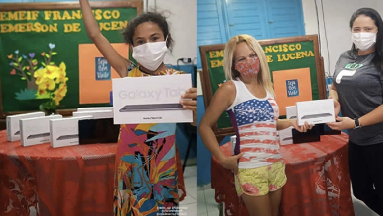 Prefeitura entrega mais 1 mil tablets para uso de alunos, em São José de Piranhas