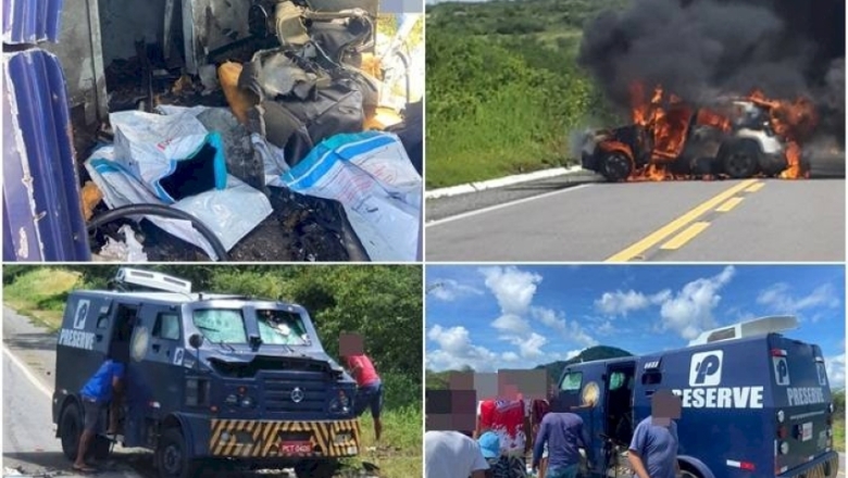 Bandidos explodem carro-forte na BR 230 entre Aparecida e Pombal, no Sertão da PB