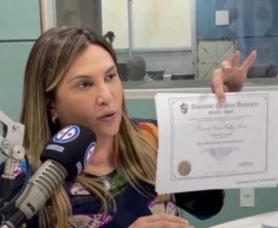 Corrinha Delfino apresenta certificado de mestrado revalidado, critica oposição e confirma ação judicial contra blogs e sites de notícias 