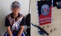 PM prende jovem com revólver em Uiraúna