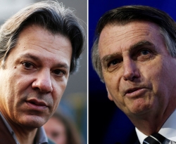 Ibope para presidente, votos válidos: Bolsonaro, 57%; Haddad, 43%