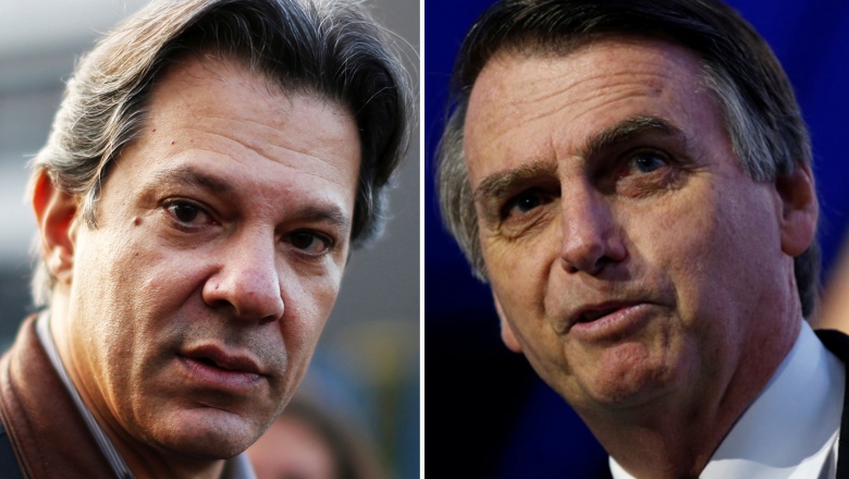 Ibope para presidente, votos válidos: Bolsonaro, 57%; Haddad, 43%