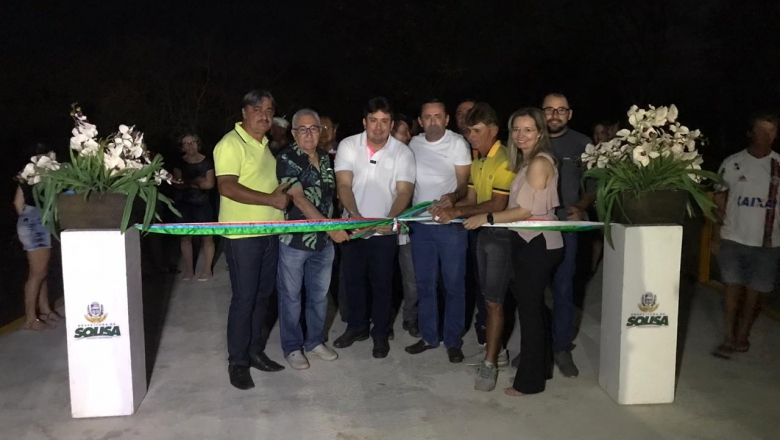 Prefeitura de Sousa inaugura obra de construção de passagem molhada na Comunidade de Caiçara dos Batistas